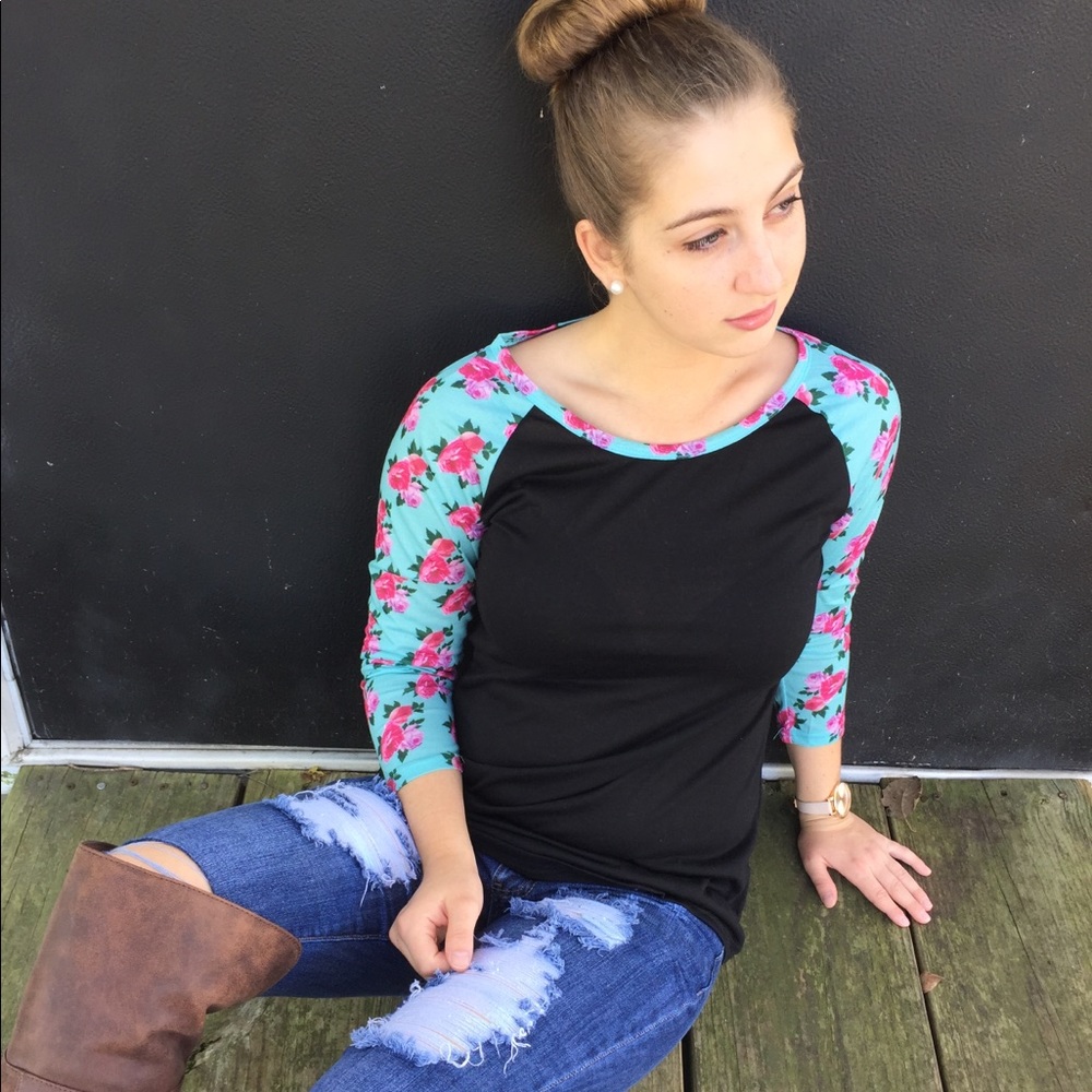 Floral Sleeve Top